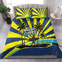 Waimanalo Oahu Hawaii Surfing Bedding Set Tropical Beach Retro Sunburst Surfboard TS04 - Polynesian Pride