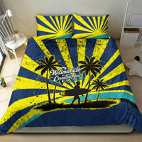 Waimanalo Oahu Hawaii Surfing Bedding Set Tropical Beach Retro Sunburst Surfboard TS04 - Polynesian Pride