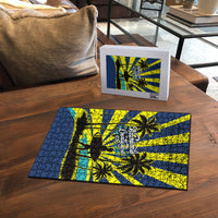 Waimanalo Oahu Hawaii Surfing Puzzle Tropical Beach Retro Sunburst Surfboard TS04 - Polynesian Pride