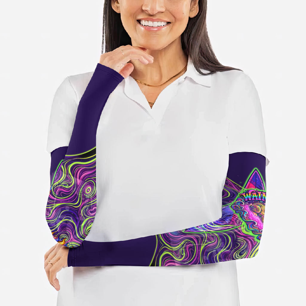 Waimanalo Hawaii Sun Rabbit Arm Sleeves Psychedelic Trippy Neon Swirl Graphic TS04 - Polynesian Pride