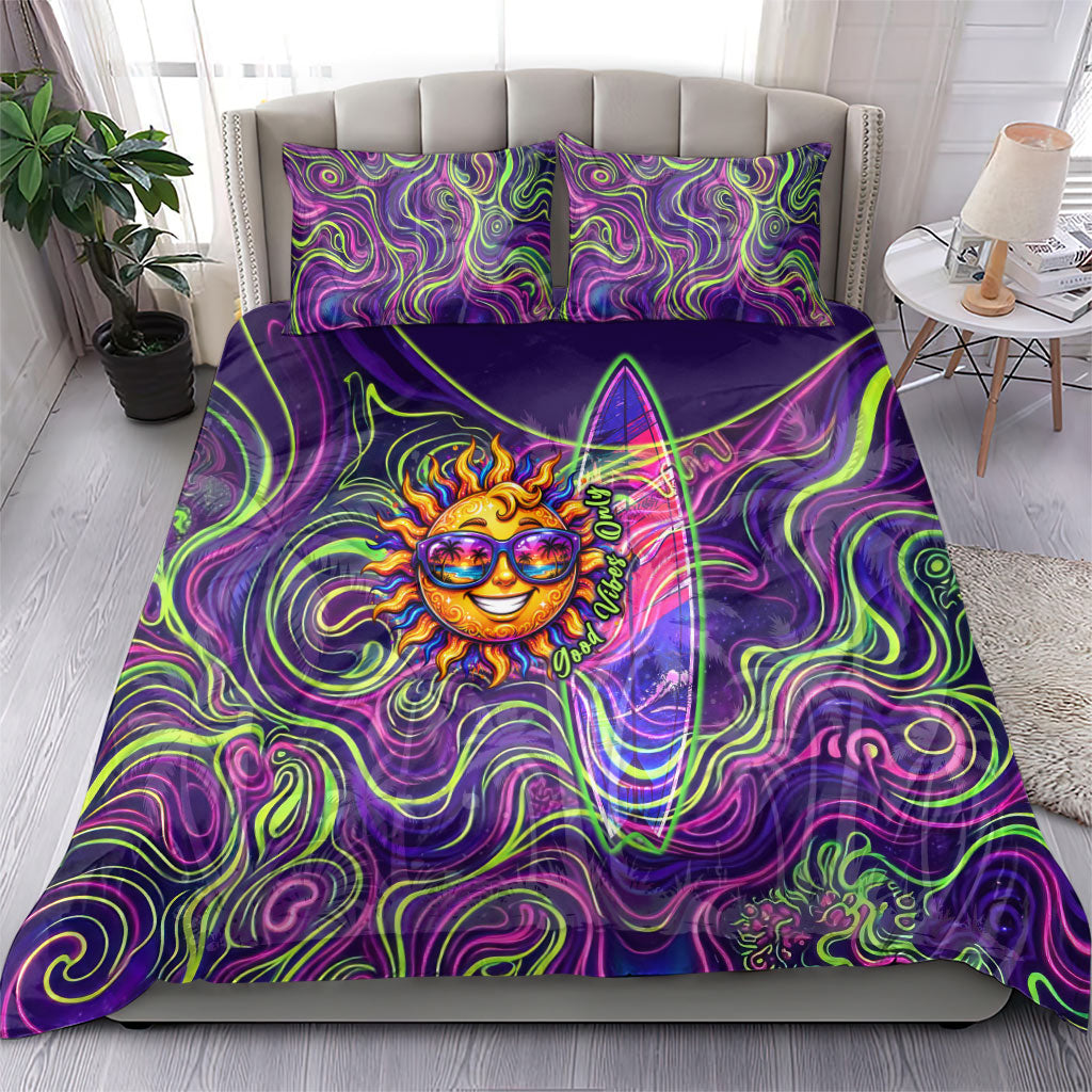 Waimanalo Hawaii Sun Rabbit Bedding Set Psychedelic Trippy Neon Swirl Graphic TS04 - Polynesian Pride