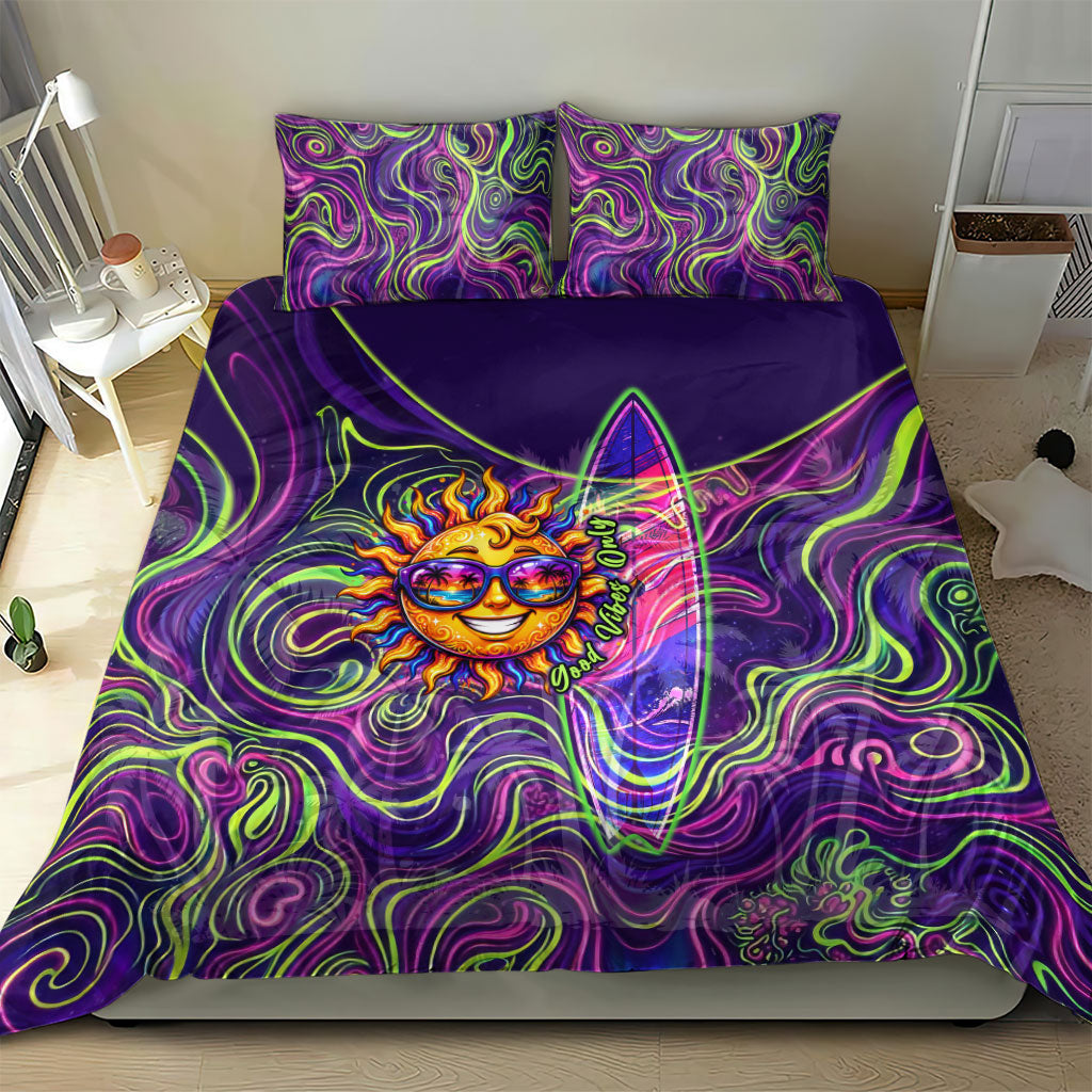Waimanalo Hawaii Sun Rabbit Bedding Set Psychedelic Trippy Neon Swirl Graphic TS04 - Polynesian Pride