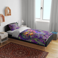 Waimanalo Hawaii Sun Rabbit Bedding Set Psychedelic Trippy Neon Swirl Graphic TS04 - Polynesian Pride