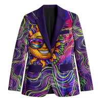 Waimanalo Hawaii Sun Rabbit Blazer Psychedelic Trippy Neon Swirl Graphic TS04 Unisex Purple Green - Polynesian Pride