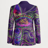 Waimanalo Hawaii Sun Rabbit Blazer Psychedelic Trippy Neon Swirl Graphic TS04 - Polynesian Pride