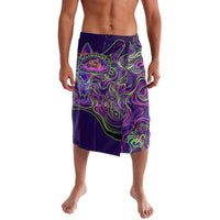 Waimanalo Hawaii Sun Rabbit Lavalava Psychedelic Trippy Neon Swirl Graphic TS04 Purple Green - Polynesian Pride