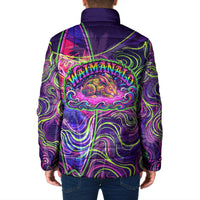 Waimanalo Hawaii Sun Rabbit Padded Jacket Psychedelic Trippy Neon Swirl Graphic TS04 - Polynesian Pride