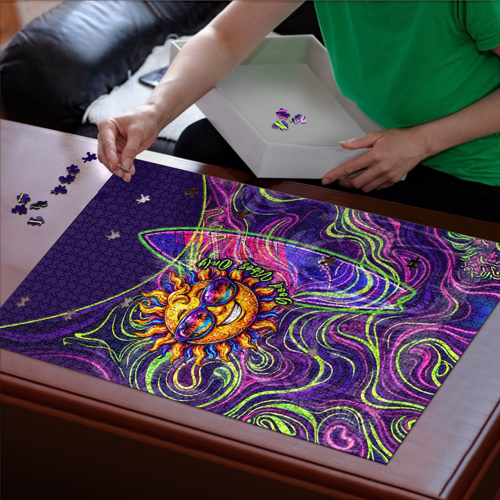 Waimanalo Hawaii Sun Rabbit Puzzle Psychedelic Trippy Neon Swirl Graphic TS04 - Polynesian Pride