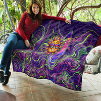 Waimanalo Hawaii Sun Rabbit Quilt Psychedelic Trippy Neon Swirl Graphic TS04 - Polynesian Pride