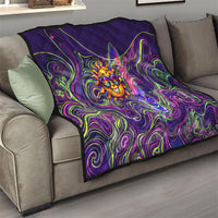 Waimanalo Hawaii Sun Rabbit Quilt Psychedelic Trippy Neon Swirl Graphic TS04 - Polynesian Pride