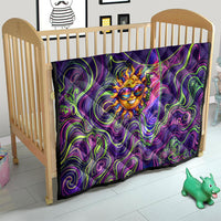 Waimanalo Hawaii Sun Rabbit Quilt Psychedelic Trippy Neon Swirl Graphic TS04 - Polynesian Pride