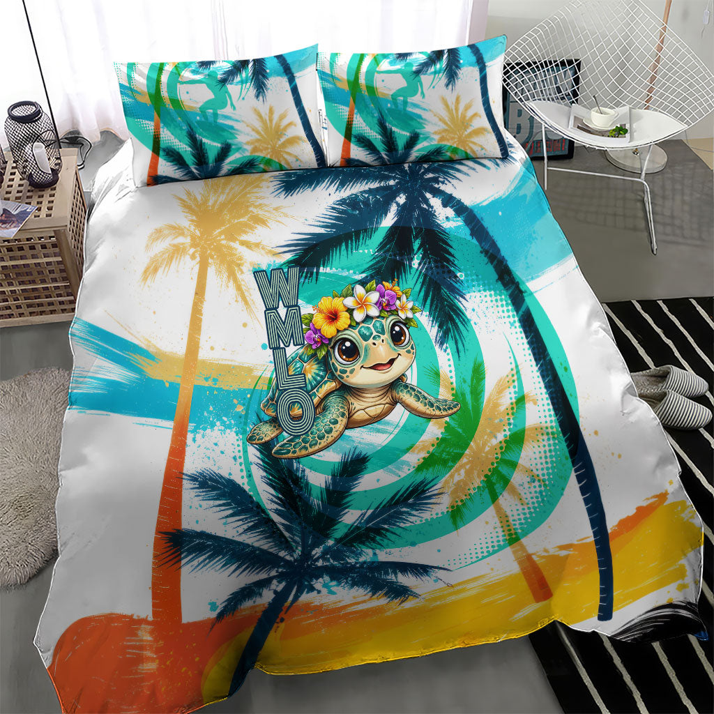 Hawaii Waimanalo Sea Turtle Bedding Set Cute Tropical Beach Aloha Spirit Cartoon TS04 - Polynesian Pride