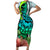 Polynesian Hawaii Family Matching Short Sleeve Bodycon Dress and Hawaiian Shirt Kanaka with Crab Tribal tattoo TS04 Mom's Dress Multicolor - Polynesian Pride