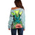 Polynesian Hawaii Off Shoulder Sweater Kanaka with Crab Tribal tattoo TS04 - Polynesian Pride