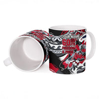 Personalized New Zealand 60th Birthday Ceramic Mug Maori Tribal Patterns Kiwi Bird Silver Fern Flag Graphic Art TS04 - Polynesian Pride