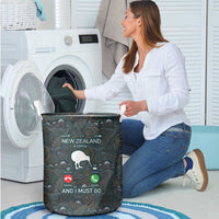 New Zealand is Calling and I Must Go Laundry Basket Kiwi Bird Silhouette TS04 - Polynesian Pride