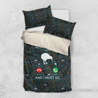 New Zealand is Calling and I Must Go Bedding Set Kiwi Bird Silhouette TS04 US Twin 172cm x 218cm Multicolor - Polynesian Pride