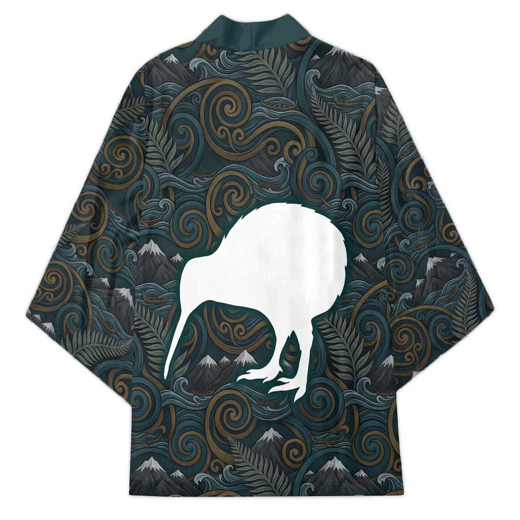 New Zealand is Calling and I Must Go Kimono Kiwi Bird Silhouette TS04 - Polynesian Pride