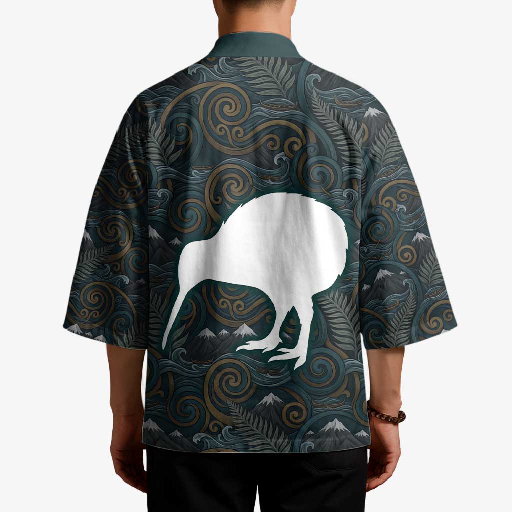 New Zealand is Calling and I Must Go Kimono Kiwi Bird Silhouette TS04 - Polynesian Pride