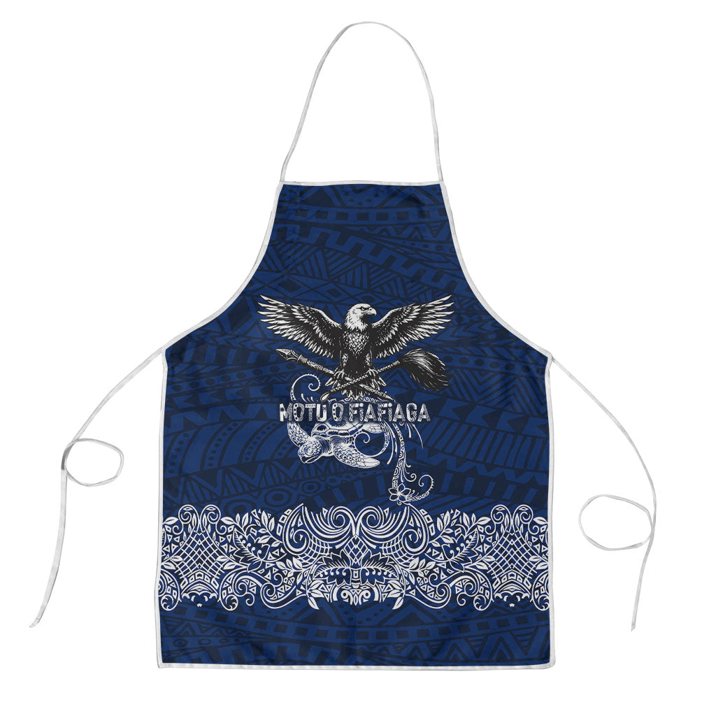 American Samoa Eagle Apron Sea Turtle Traditional Polynesian Tribal Tattoo TS04 Blue White - Polynesian Pride