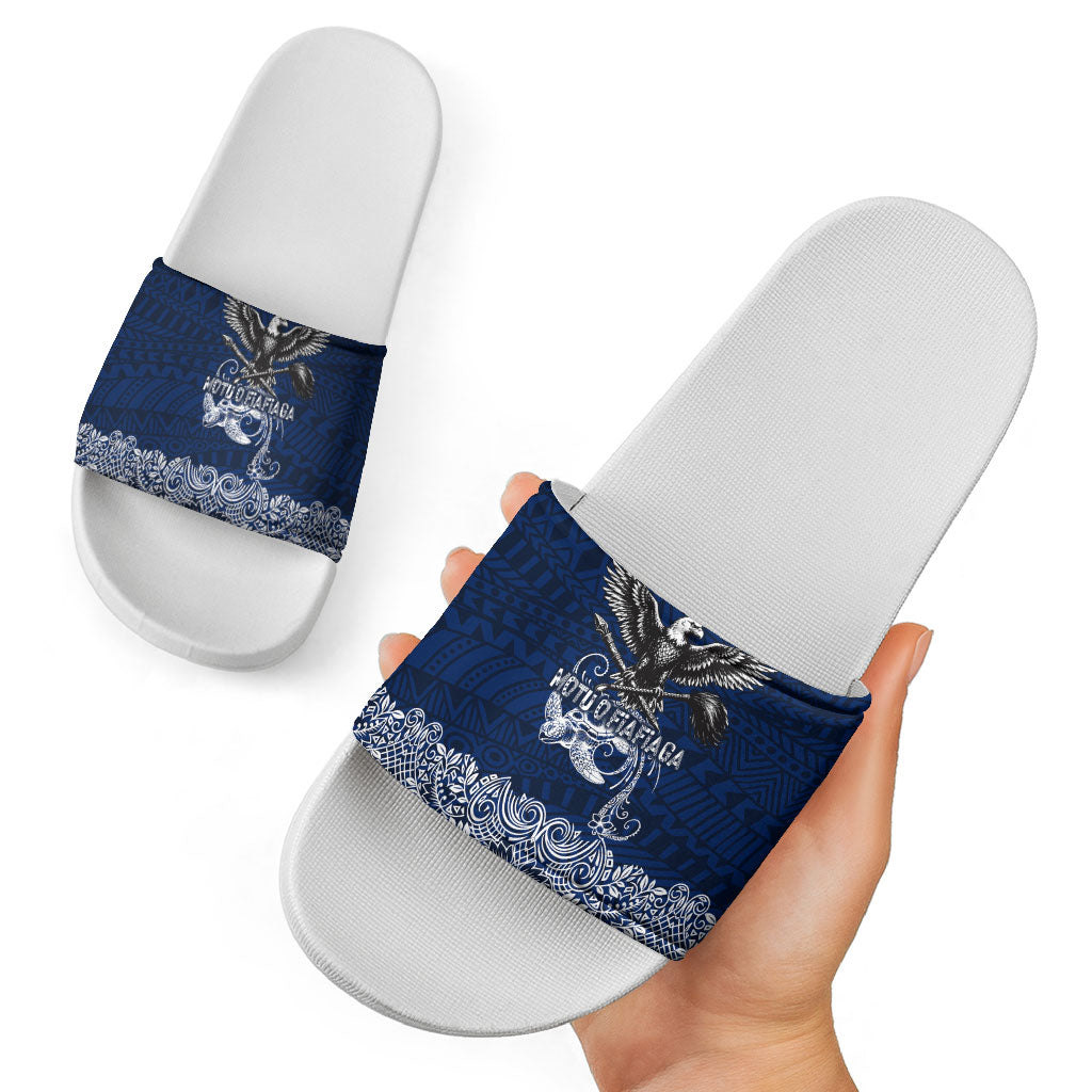 American Samoa Eagle Slide Sandals Sea Turtle Traditional Polynesian Tribal Tattoo TS04 - Polynesian Pride