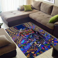American Samoa Warrior Area Rug Polynesian Fruit Bat Talofa Urban Graffiti Street Art TS04 - Polynesian Pride