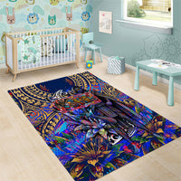 American Samoa Warrior Area Rug Polynesian Fruit Bat Talofa Urban Graffiti Street Art TS04 - Polynesian Pride