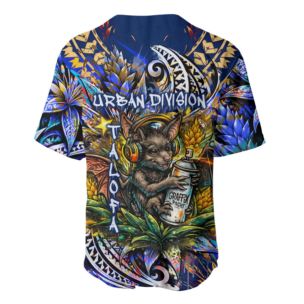 American Samoa Warrior Baseball Jersey Polynesian Fruit Bat Talofa Urban Graffiti Street Art TS04 - Polynesian Pride
