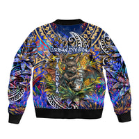 American Samoa Warrior Bomber Jacket Polynesian Fruit Bat Talofa Urban Graffiti Street Art TS04 - Polynesian Pride