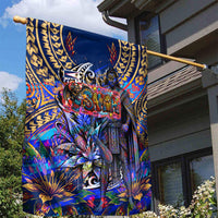 American Samoa Warrior Garden Flag Polynesian Fruit Bat Talofa Urban Graffiti Street Art TS04 - Polynesian Pride