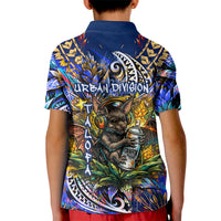 American Samoa Warrior Kid Polo Shirt Polynesian Fruit Bat Talofa Urban Graffiti Street Art TS04 - Polynesian Pride