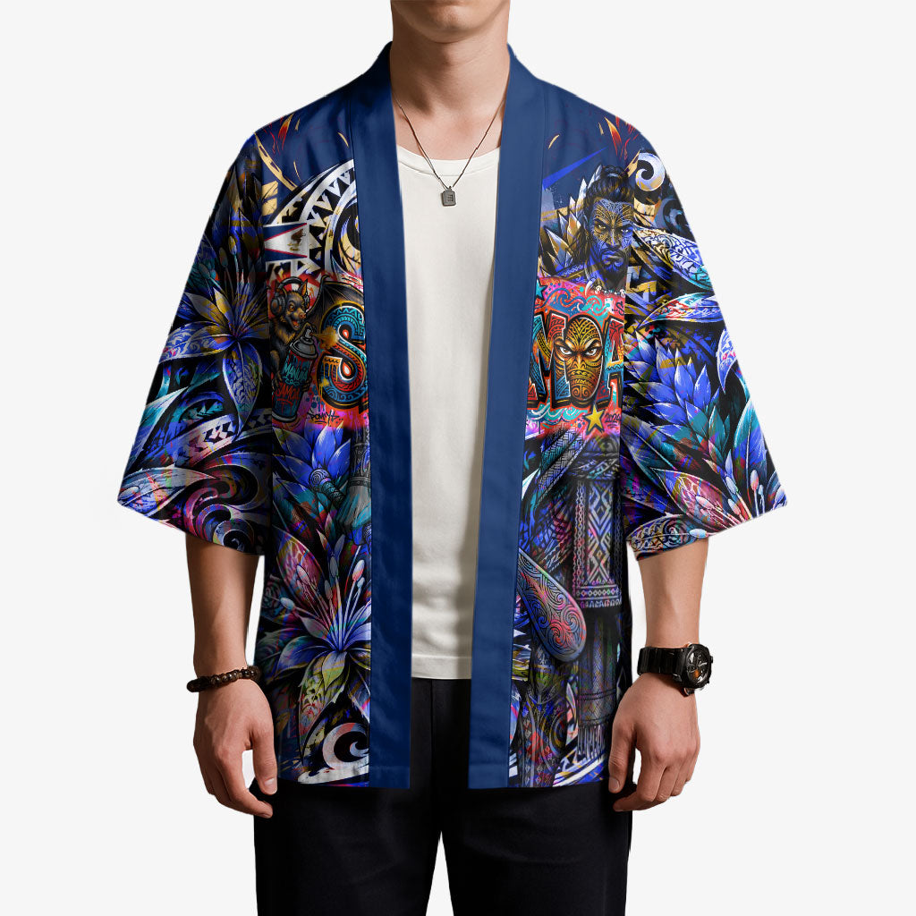 American Samoa Warrior Kimono Polynesian Fruit Bat Talofa Urban Graffiti Street Art TS04 - Polynesian Pride