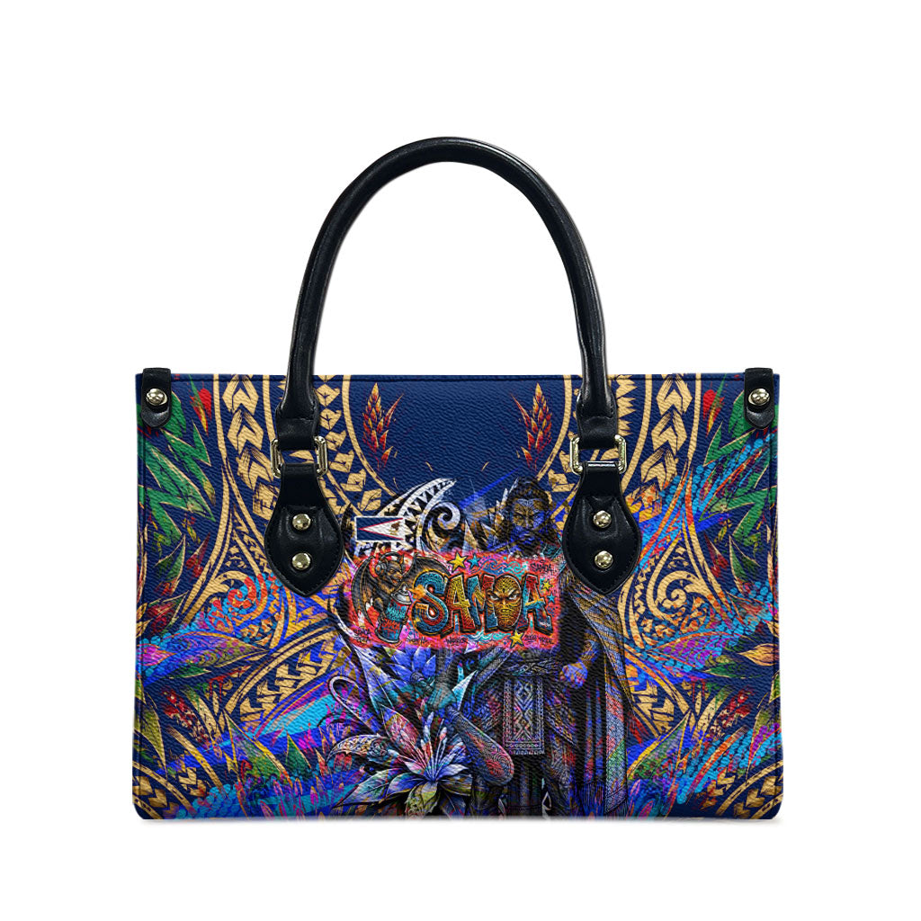 American Samoa Warrior Leather Bag Polynesian Fruit Bat Talofa Urban Graffiti Street Art TS04 - Polynesian Pride