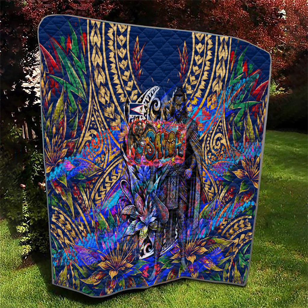 American Samoa Warrior Quilt Polynesian Fruit Bat Talofa Urban Graffiti Street Art TS04 - Polynesian Pride