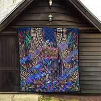 American Samoa Warrior Quilt Polynesian Fruit Bat Talofa Urban Graffiti Street Art TS04 - Polynesian Pride