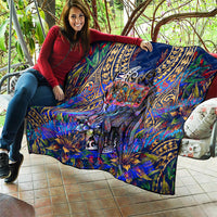 American Samoa Warrior Quilt Polynesian Fruit Bat Talofa Urban Graffiti Street Art TS04 - Polynesian Pride