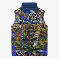 American Samoa Warrior Sleeveless Puffer Jacket Polynesian Fruit Bat Talofa Urban Graffiti Street Art TS04 - Polynesian Pride