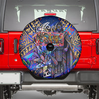 American Samoa Warrior Spare Tire Cover Polynesian Fruit Bat Talofa Urban Graffiti Street Art TS04 - Polynesian Pride