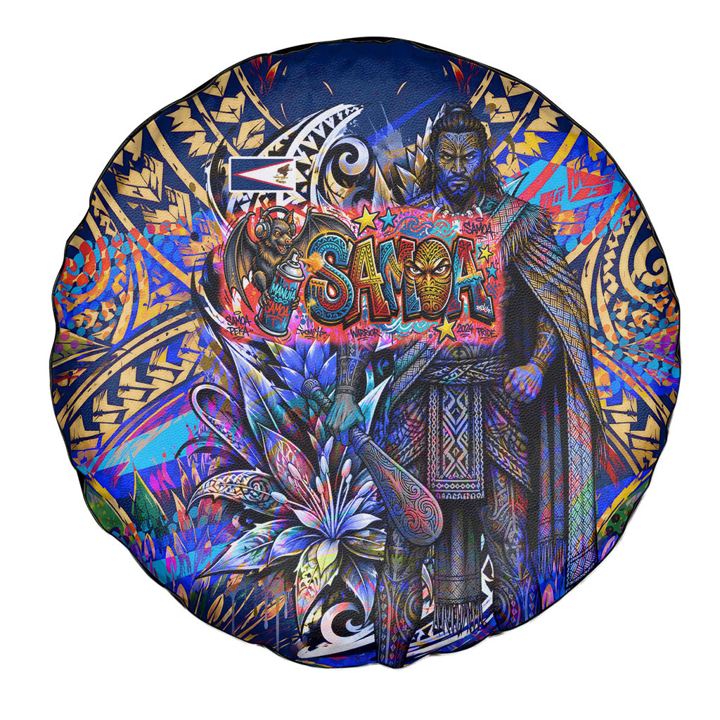 American Samoa Warrior Spare Tire Cover Polynesian Fruit Bat Talofa Urban Graffiti Street Art TS04 - Polynesian Pride