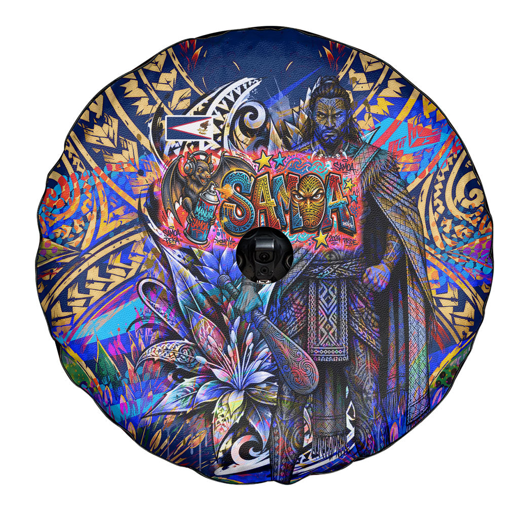 American Samoa Warrior Spare Tire Cover Polynesian Fruit Bat Talofa Urban Graffiti Street Art TS04 - Polynesian Pride