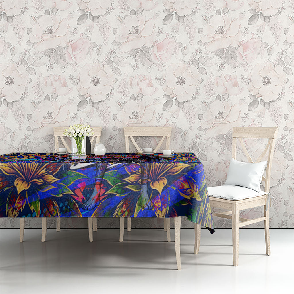 American Samoa Warrior Tablecloth Polynesian Fruit Bat Talofa Urban Graffiti Street Art TS04 - Polynesian Pride