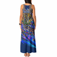 American Samoa Warrior Tank Maxi Dress Polynesian Fruit Bat Talofa Urban Graffiti Street Art TS04 - Polynesian Pride