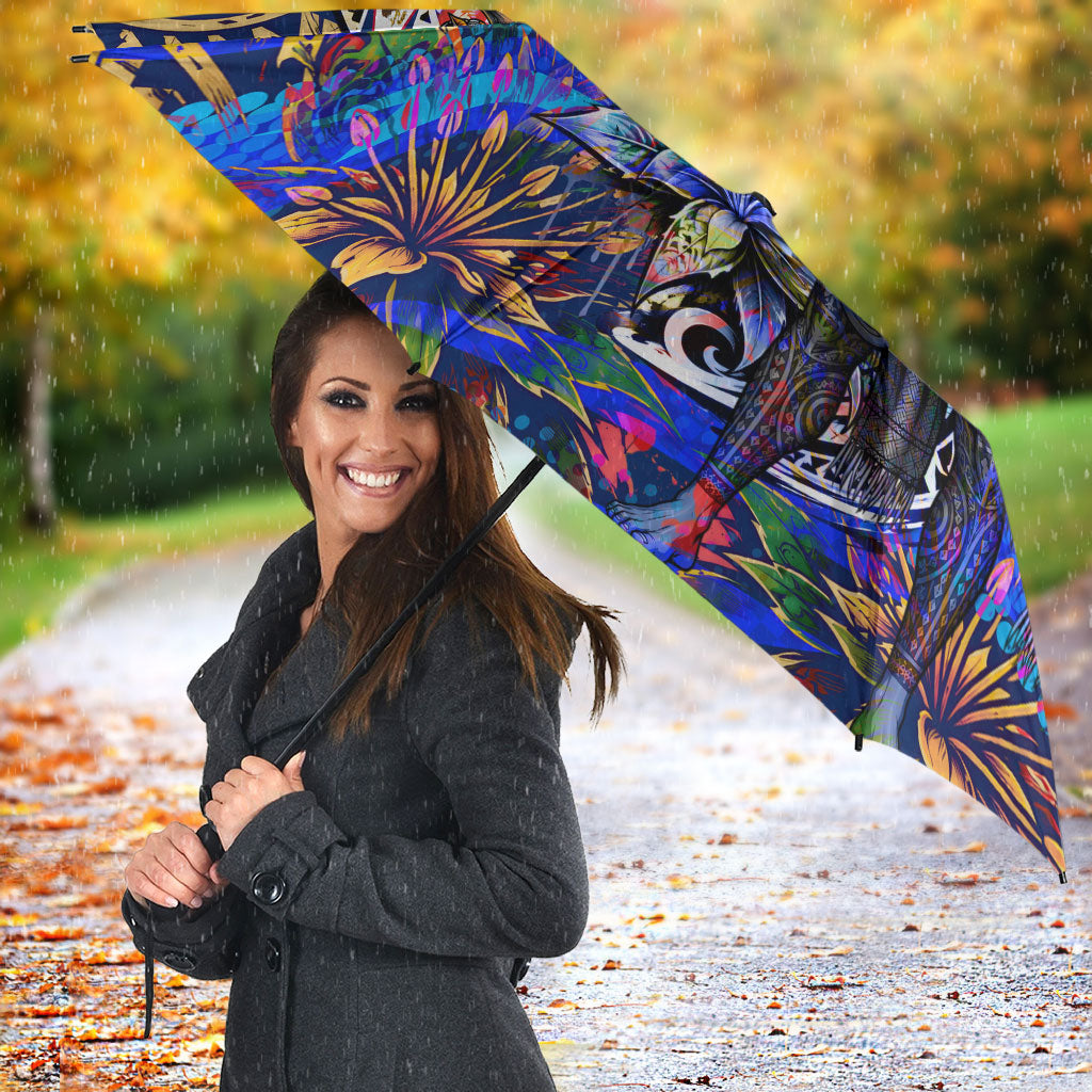 American Samoa Warrior Umbrella Polynesian Fruit Bat Talofa Urban Graffiti Street Art TS04 - Polynesian Pride