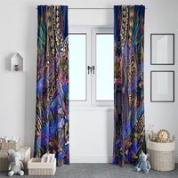 American Samoa Warrior Window Curtain Polynesian Fruit Bat Talofa Urban Graffiti Street Art TS04 - Polynesian Pride