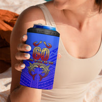 Personalized Polynesian 60th Birthday 4 in 1 Can Cooler Tumbler Polynesian Tribal Art Vintage Ocean Pattern TS04 - Polynesian Pride