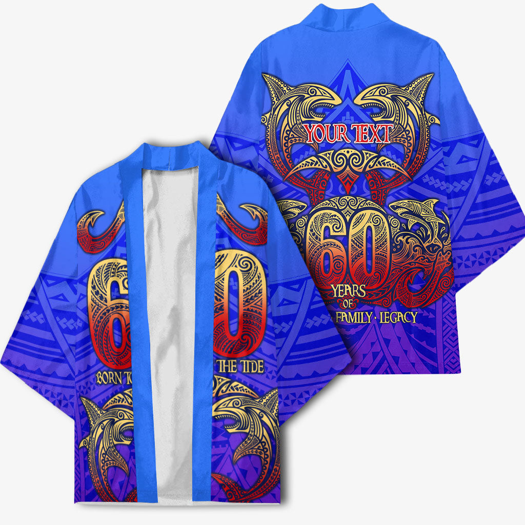 Personalized Polynesian 60th Birthday Kimono Polynesian Tribal Art Vintage Ocean Pattern TS04 - Polynesian Pride