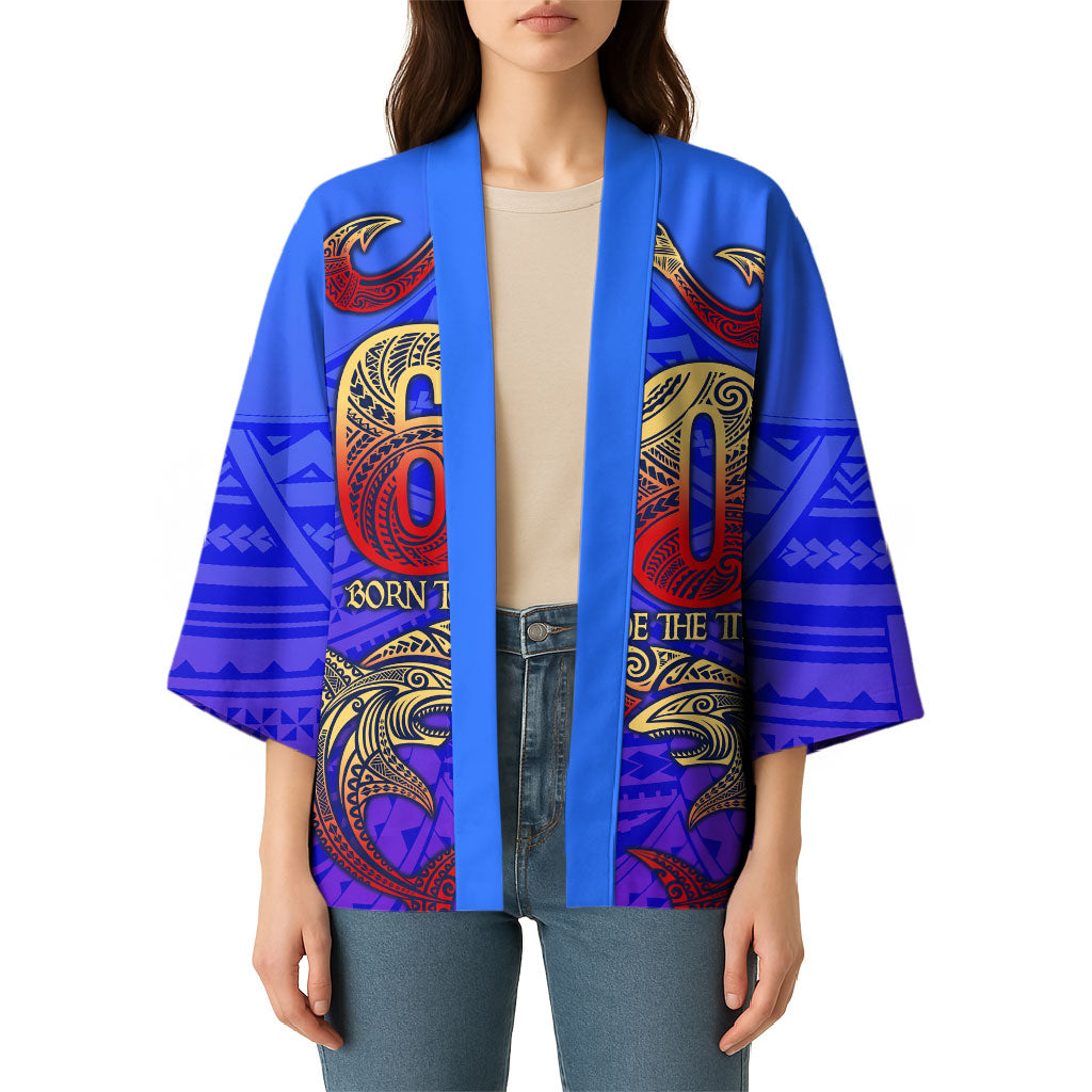 Personalized Polynesian 60th Birthday Kimono Polynesian Tribal Art Vintage Ocean Pattern TS04 - Polynesian Pride
