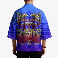 Personalized Polynesian 60th Birthday Kimono Polynesian Tribal Art Vintage Ocean Pattern TS04 - Polynesian Pride