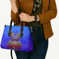 Personalized Polynesian 60th Birthday Leather Bag Polynesian Tribal Art Vintage Ocean Pattern TS04 - Polynesian Pride