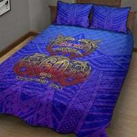 Personalized Polynesian 60th Birthday Quilt Bed Set Polynesian Tribal Art Vintage Ocean Pattern
